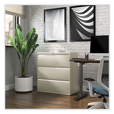 Alera Lateral File, 3 Legal/Letter/A4/A5-Size File Drawers, Putty, 36" x 18.63" x 40.25" (ALEHLF3641PY)