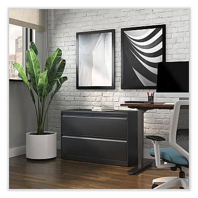 Alera Lateral File, 2 Legal/Letter-Size File Drawers, Charcoal, 42" x 18.63" x 28" (ALEHLF4229CC)