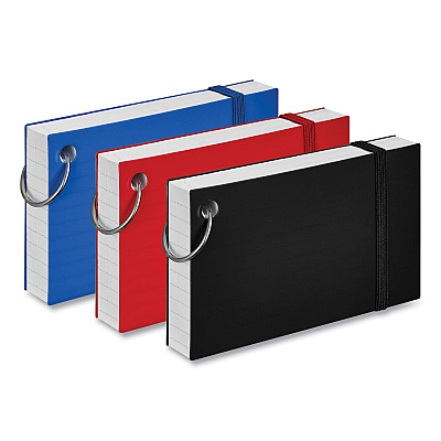 Universal Ring Index Cards, Ruled, 3 x 5, White, 100/Pack (UNV47300)