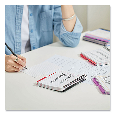 Universal Spiral Bound Index Cards, Ruled, 4 x 6, White, 120/Pack (UNV47302)