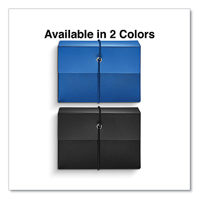Universal Poly Index Card Box, Holds 100 3 x 5 Cards, 3 x 1.33 x 5, Plastic, Black/Blue, 2/Pack (UNV47304)