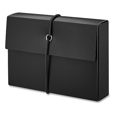 Universal Poly Index Card Box, Holds 100 3 x 5 Cards, 3 x 1.33 x 5, Plastic, Black/Blue, 2/Pack (UNV47304)