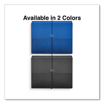 Universal Poly Index Card Box, Holds 100 4 x 6 Cards, 4 x 1.33 x 6, Plastic, Black/Blue, 2/Pack (UNV47305)