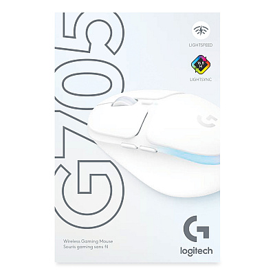Logitech G705 Wireless Gaming Mouse, 2.4 GHz Frequency/33 ft Wireless Range, Right Hand Use, White (LOG910006365)