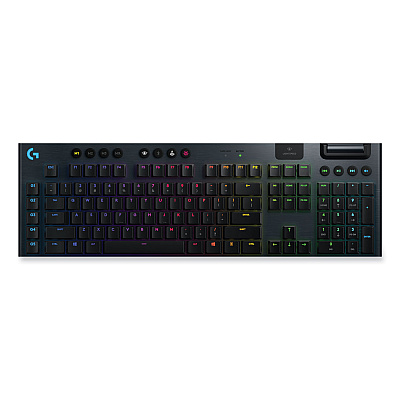 Logitech G915 LIGHTSPEED Wireless RGB Mechanical Gaming Keyboard, Tactile Keys, Black (LOG920008902)