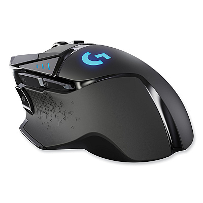 Logitech G502 LIGHTSPEED Wireless Gaming Mouse, 2.4 GHz Frequency/33 ft Wireless Range, Right Hand Use, Black (LOG910005565)