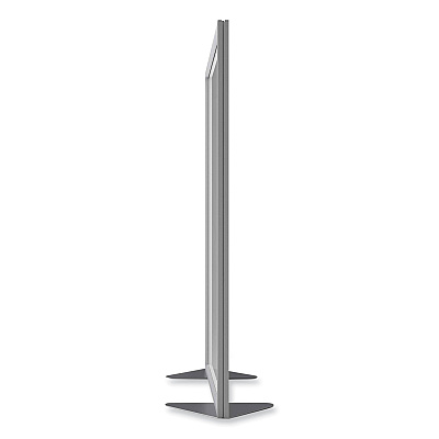 Ghent Floor Partition with Aluminum Frame, 48.06 x 2.04 x 71.86, White (GHEMP724820)