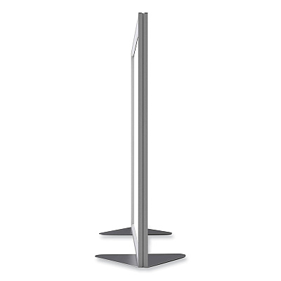 Ghent Floor Partition with Aluminum Frame, 48.06 x 2.04 x 53.86, White (GHEMP544820)