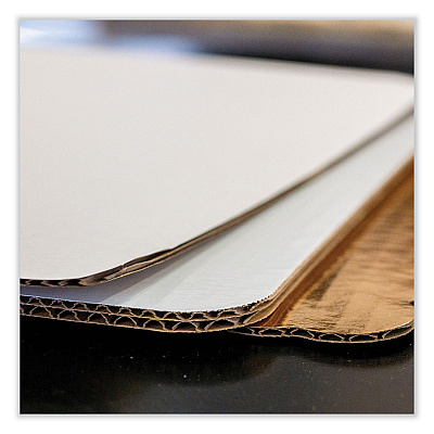 SCT Bakery Bright White Cake Pad, Double Wall Pad, 10 x 14, White, Paper, 100/Carton (SCH1150)