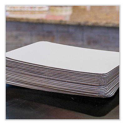 SCT Bakery Bright White Cake Pad, Double Wall Pad, 10 x 14, White, Paper, 100/Carton (SCH1150)