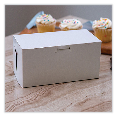 SCT White One-Piece Non-Window Bakery Boxes, Standard, 9 x 5 x 4, White, Paper, 250/Bundle (SCH1549)