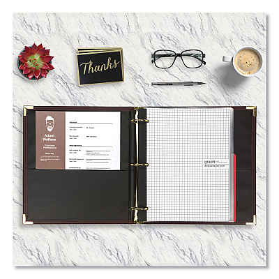Samsill Classic Collection Ring Binder, 3 Rings, 1.5" Capacity, 11 x 8.5, Burgundy (SAM15154)