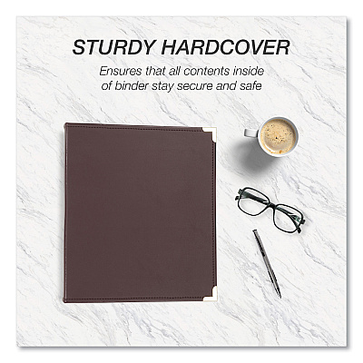 Samsill Classic Collection Ring Binder, 3 Rings, 1.5" Capacity, 11 x 8.5, Burgundy (SAM15154)