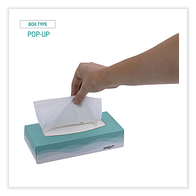 Windsoft Facial Tissue, 2 Ply, White, Flat Pop-Up Box, 100 Sheets/Box, 30 Boxes/Carton (WIN2360)