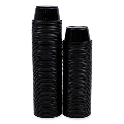 Boardwalk Souffle/Portion Cups, 2 oz, Polypropylene, Black, 125 Cups/Sleeve, 20 Sleeves/Carton (BWKPRTN2BL)