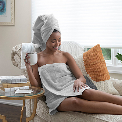 Aston & Arden Solid Turkish Bath Towel 30x60 Gray, Pack Of 2 (PNP-BT-TS3060-18-GRY)