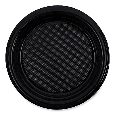 Boardwalk Hi-Impact Plastic Dinnerware, Plate, 6" dia, Black, 1,000/Carton (BWKPLTHIPS6BL)