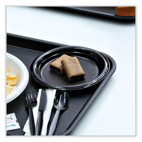 Boardwalk Hi-Impact Plastic Dinnerware, Plate, 6" dia, Black, 1,000/Carton (PLTHIPS6BL)