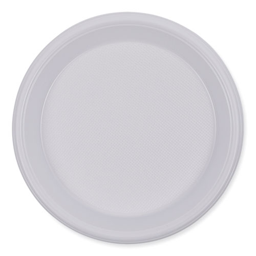 Boardwalk Hi-Impact Plastic Dinnerware, Plate, 10" dia, White, 500/Carton (PLHIPS10WH)