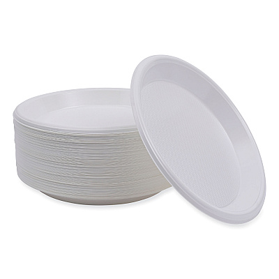 Boardwalk Hi-Impact Plastic Dinnerware, Plate, 10" dia, White, 500/Carton (BWKPLHIPS10WH)