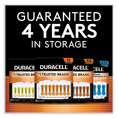Duracell Hearing Aid Battery, #312, 16/Pack (DURDA312B16ZM09)