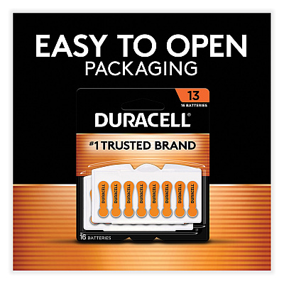 Duracell Hearing Aid Battery, #312, 16/Pack (DURDA312B16ZM09)
