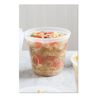 Pactiv Evergreen Newspring DELItainer Microwavable Container, 32 oz, 5.5 x 5.5 x 4.9, Clear, Plastic, 200/Carton (PCTL8328)