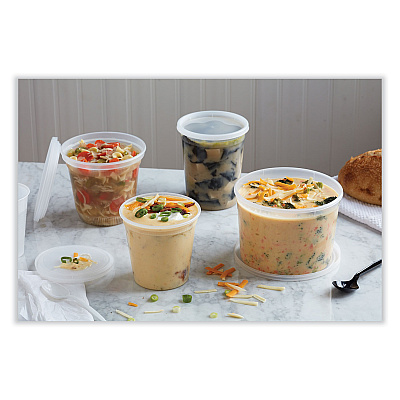 Pactiv Evergreen Newspring DELItainer Microwavable Container, 32 oz, 5.5 x 5.5 x 4.9, Clear, Plastic, 200/Carton (PCTL8328)