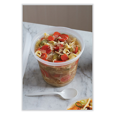 Pactiv Evergreen Newspring DELItainer Microwavable Container, 32 oz, 5.5 x 5.5 x 4.9, Clear, Plastic, 200/Carton (PCTL8328)