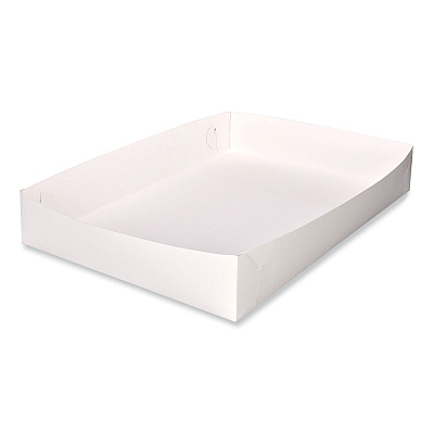 SCT Bakery Boxes, Standard, 26 x 18.5 x 4, White, Paper, 50/Carton (SCH1995)