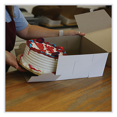 SCT Bakery Boxes, Standard, 14 x 14 x 6, White, Paper, 50/Carton (SCH1593)