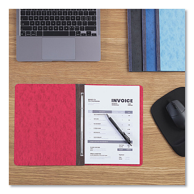 Universal Pressboard Report Cover, Two-Piece Prong Fastener, 3" Capacity, 8.5 x 11, Black/Black (UNV80571)