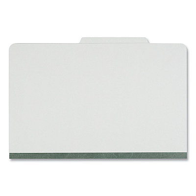 Universal Four-Section Pressboard Classification Folders, 2" Expansion, 1 Divider, 4 Fasteners, Legal Size, Gray Exterior, 10/Box (UNV10262)