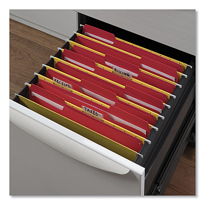 Universal Deluxe Reinforced Top Tab Fastener Folders, 0.75" Expansion, 2 Fasteners, Letter Size, Red Exterior, 50/Box (UNV13523)