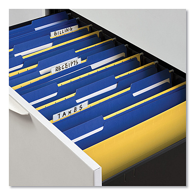 Universal Deluxe Reinforced Top Tab Fastener Folders, 0.75" Expansion, 2 Fasteners, Legal Size, Blue Exterior, 50/Box (UNV13525)