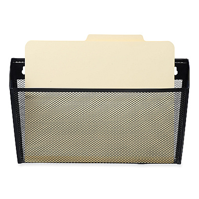 Universal Metal Mesh Wall File, Letter Size, 14" x 3.1" x 8.2", Black (UNV20026)