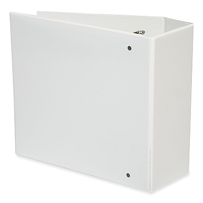 Universal Slant D-Ring View Binder, 3 Rings, 4" Capacity, 11 x 8.5, White (UNV20994)