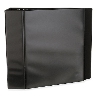 Universal Slant D-Ring View Binder, 3 Rings, 4" Capacity, 11 x 8.5, Black (UNV20995)