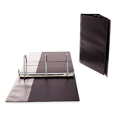 Universal Slant D-Ring View Binder, 3 Rings, 4" Capacity, 11 x 8.5, Black (UNV20995)