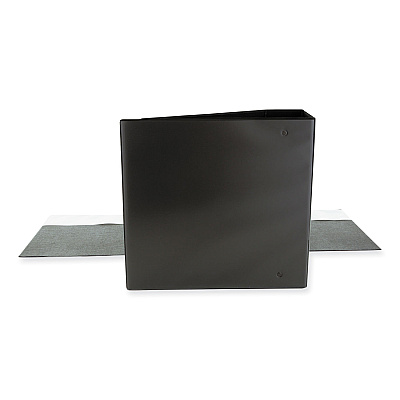 Universal Slant D-Ring View Binder, 3 Rings, 4" Capacity, 11 x 8.5, Black (UNV20995)