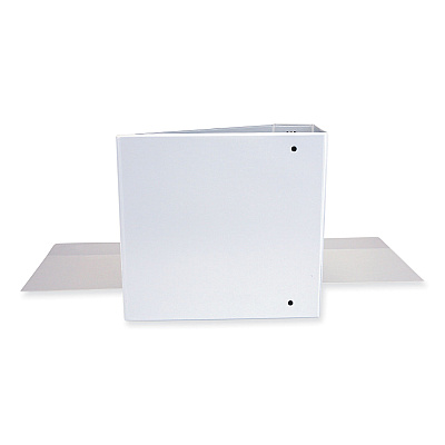 Universal Slant D-Ring View Binder, 3 Rings, 5" Capacity, 11 x 8.5, White (UNV20997)