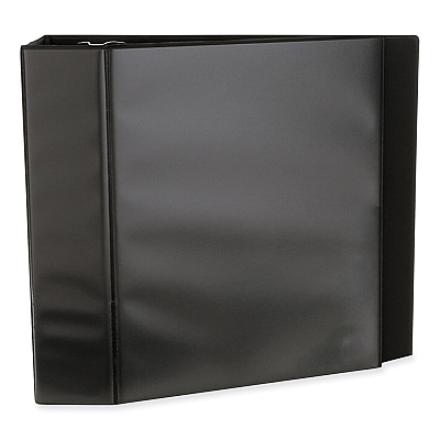 Universal Slant D-Ring View Binder, 3 Rings, 5" Capacity, 11 x 8.5, Black (UNV20998)