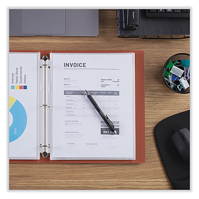Universal Top-Load Poly Sheet Protectors, Heavy Gauge, Letter Size, Clear, 25/Pack (UNV21137)