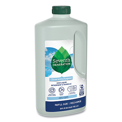 Seventh Generation Natural Dishwashing Liquid, Free and Clear, 50 oz Bottle, 3/Carton (SEV22724CT)