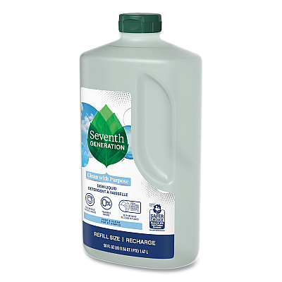 Seventh Generation Natural Dishwashing Liquid, Free and Clear, 50 oz Bottle, 3/Carton (SEV22724CT)