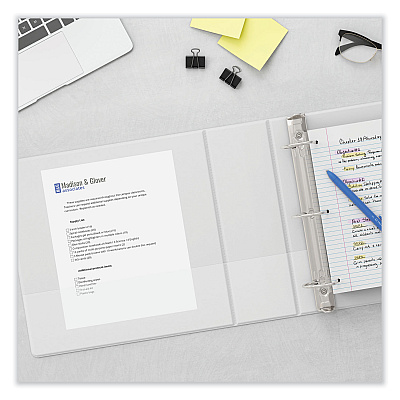 Universal Slant D-Ring View Binder, 3 Rings, 5" Capacity, 11 x 8.5, White (UNV20997)
