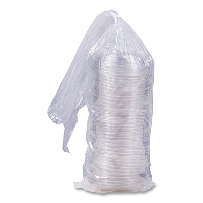Dart PresentaBowls Lids, Clear, Fits 24-64 oz Bowls, 7.3" Diameter x 1.1"hj, Plastic, 252/Carton (DCCPET64BDL)