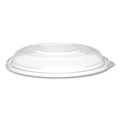 Dart PresentaBowls Lids, Clear, Fits 24-64 oz Bowls, 7.3" Diameter x 1.1"hj, Plastic, 252/Carton (DCCPET64BDL)
