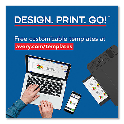 Avery Printable Microperforated Business Cards w/Sure Feed Technology, Inkjet, 2 x 3.5, White, 1,000 Cards, 10/Sheet, 100 Sheets/Bx (AVE8471)