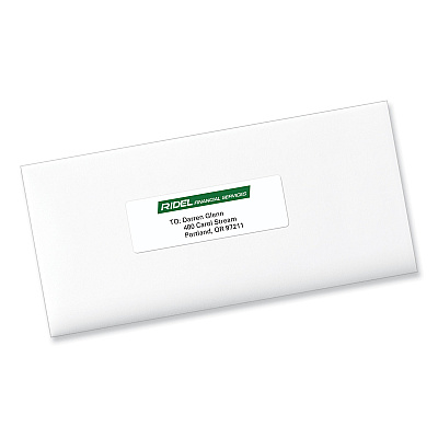 PRES-a-ply Labels, Laser Printers, 1.33 x 4, White, 14/Sheet, 100 Sheets/Box (AVE30602)